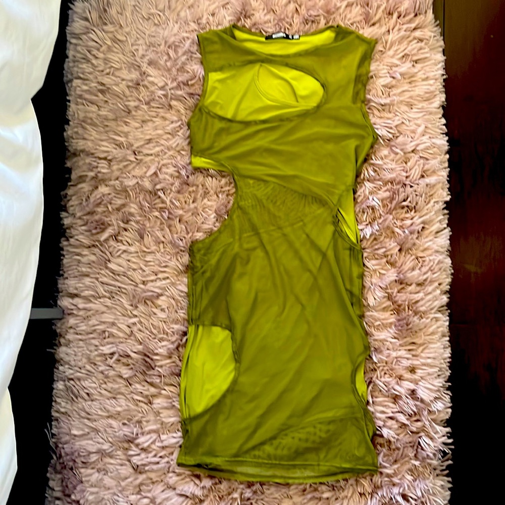 Green cutout dress